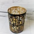 50% off Black & Gold Abstract Candle lantern